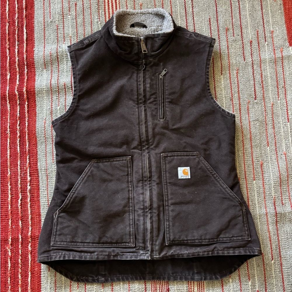 Carhartt Duck Sherpa Lined Mock Neck Vest